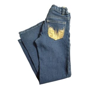 Girls Gold Embellished Jeans